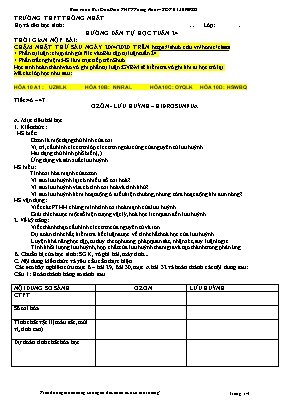 Hướng dẫn tự học Hóa học Lớp 10 - Tiết 46+47 Ozôn - Lưu huỳnh  Hiđrosunfua - Năm học 2019-2020 - Bùi Đức Minh